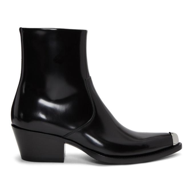 Photo: Calvin Klein 205W39NYC Black Tex-C Bis Boots