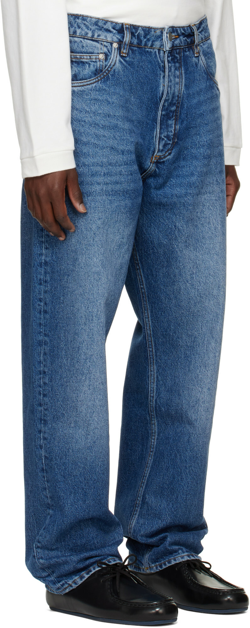 Studio Nicholson Blue Riso Straight Leg Jeans
