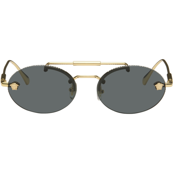 Photo: Versace Gold Medusa Sunglasses