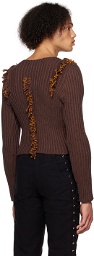 Eckhaus Latta Burgundy Rope Sweater