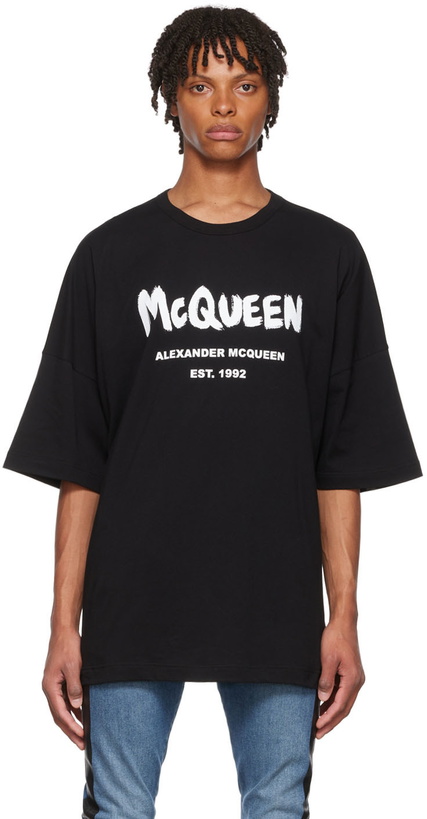 Photo: Alexander McQueen Black Graffiti T-Shirt