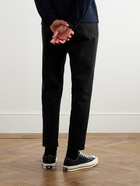 Incotex - Slim-Fit Straight-Leg Pleated Cotton-Twill Chinos - Black