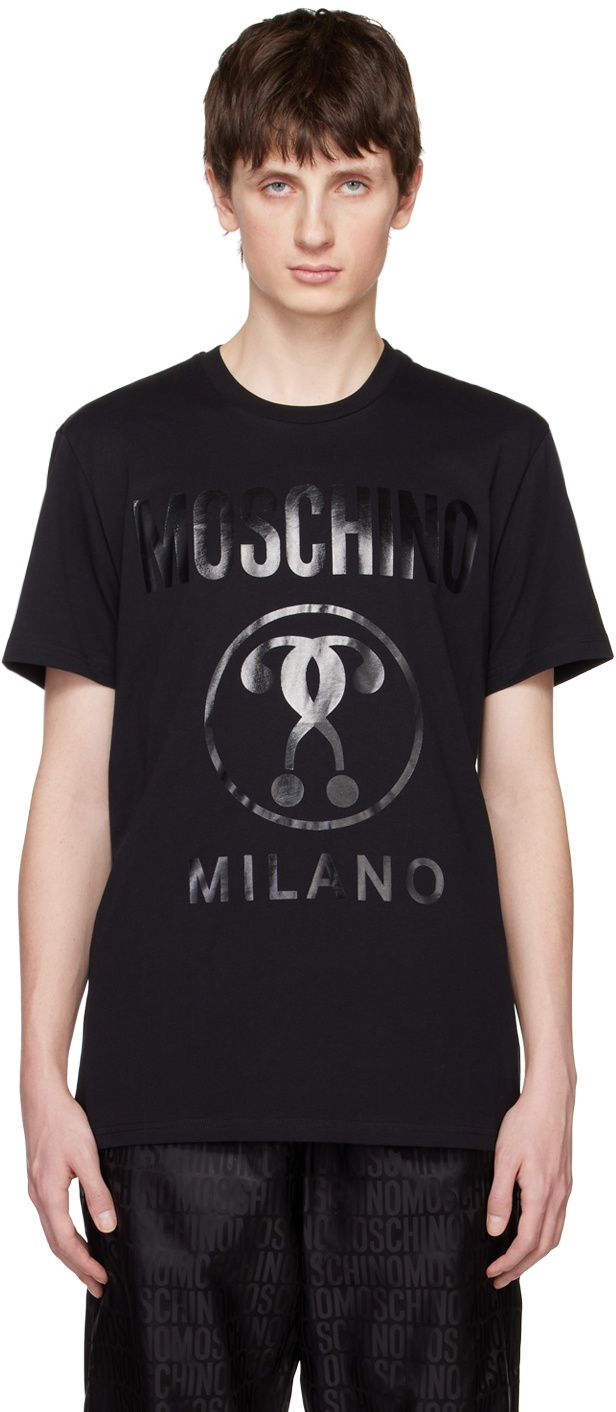 Moschino Black Double Question Mark T-Shirt Moschino