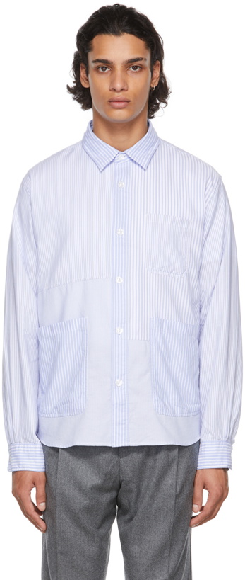 Photo: Officine Générale Blue & White Striped Tony Shirt
