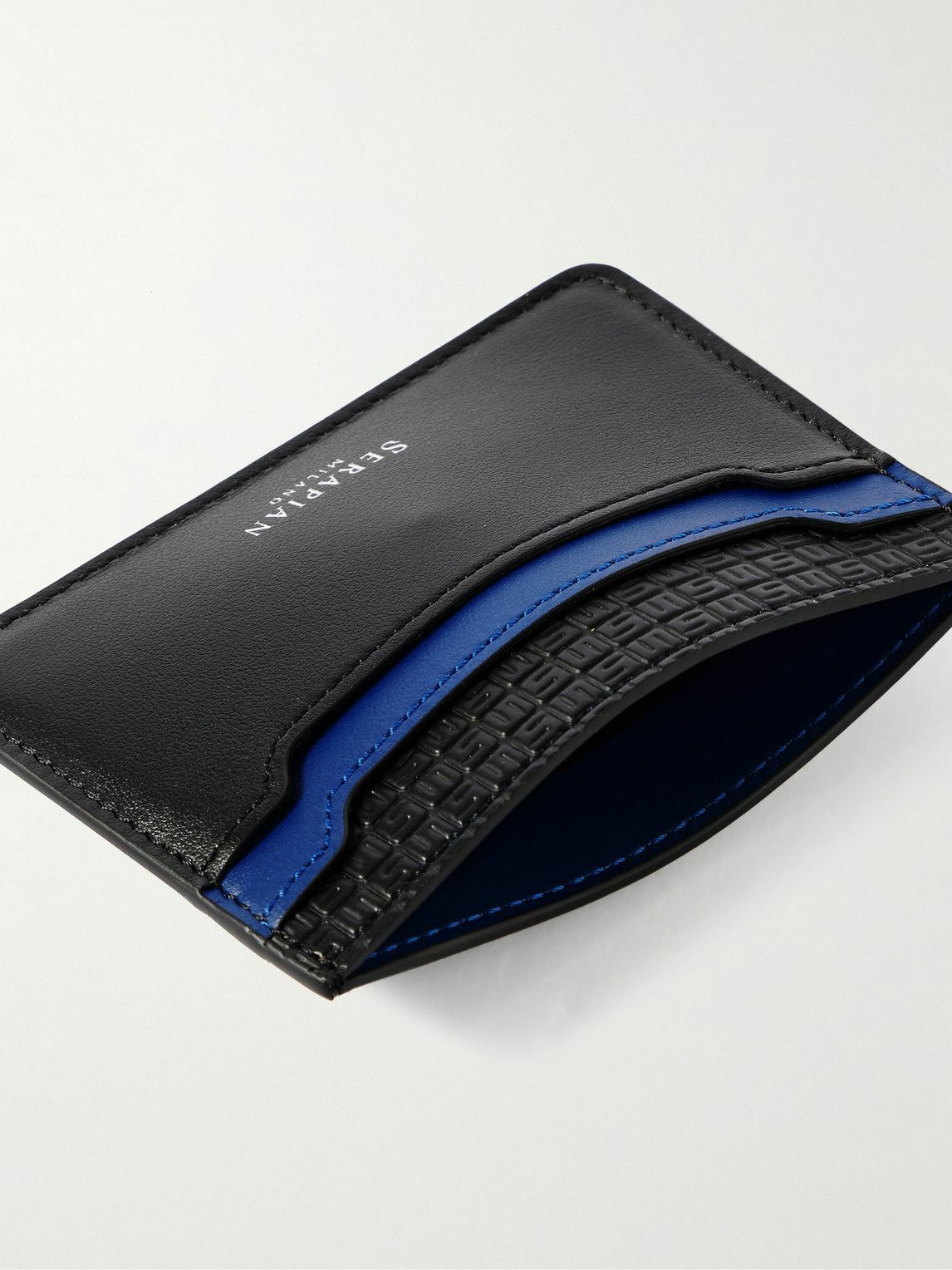 Serapian - Logo-Print Embossed Coated-Canvas and Leather Cardholder