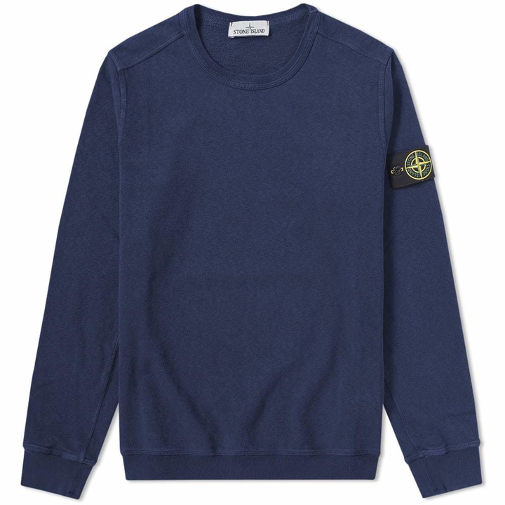 Photo: Stone Island Garment Slub Crew Sweat Blue