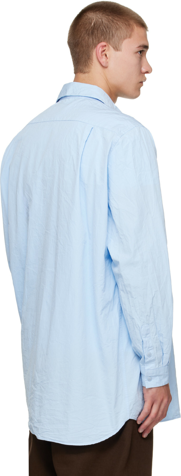 CASEY CASEY Blue Paper Cot Ikla Shirt