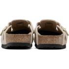 Birkenstock Beige Narrow Boston Slip-on Loafers