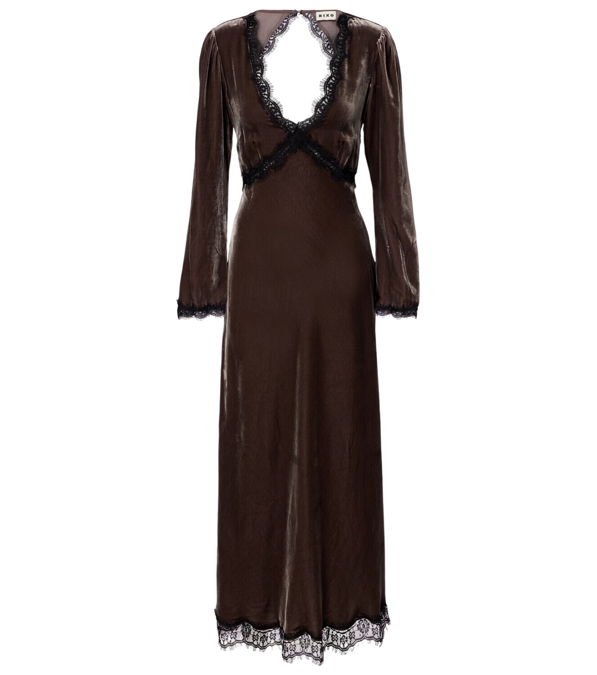 Rixo Alesha lace-trimmed midi dress Rixo