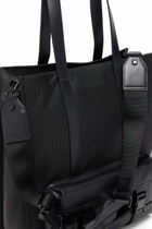 Diesel Multi-Pkts - Shopping bag with flap pocket and zip - Shopping Bags - Unisex - Black