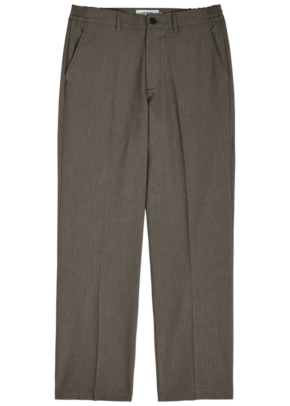 Photo: Wax London Bayham Houndstooth Tapered-leg Trousers Brown