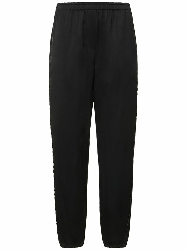 Photo: GIORGIO ARMANI - Fluid Silk Satin Wide Pants