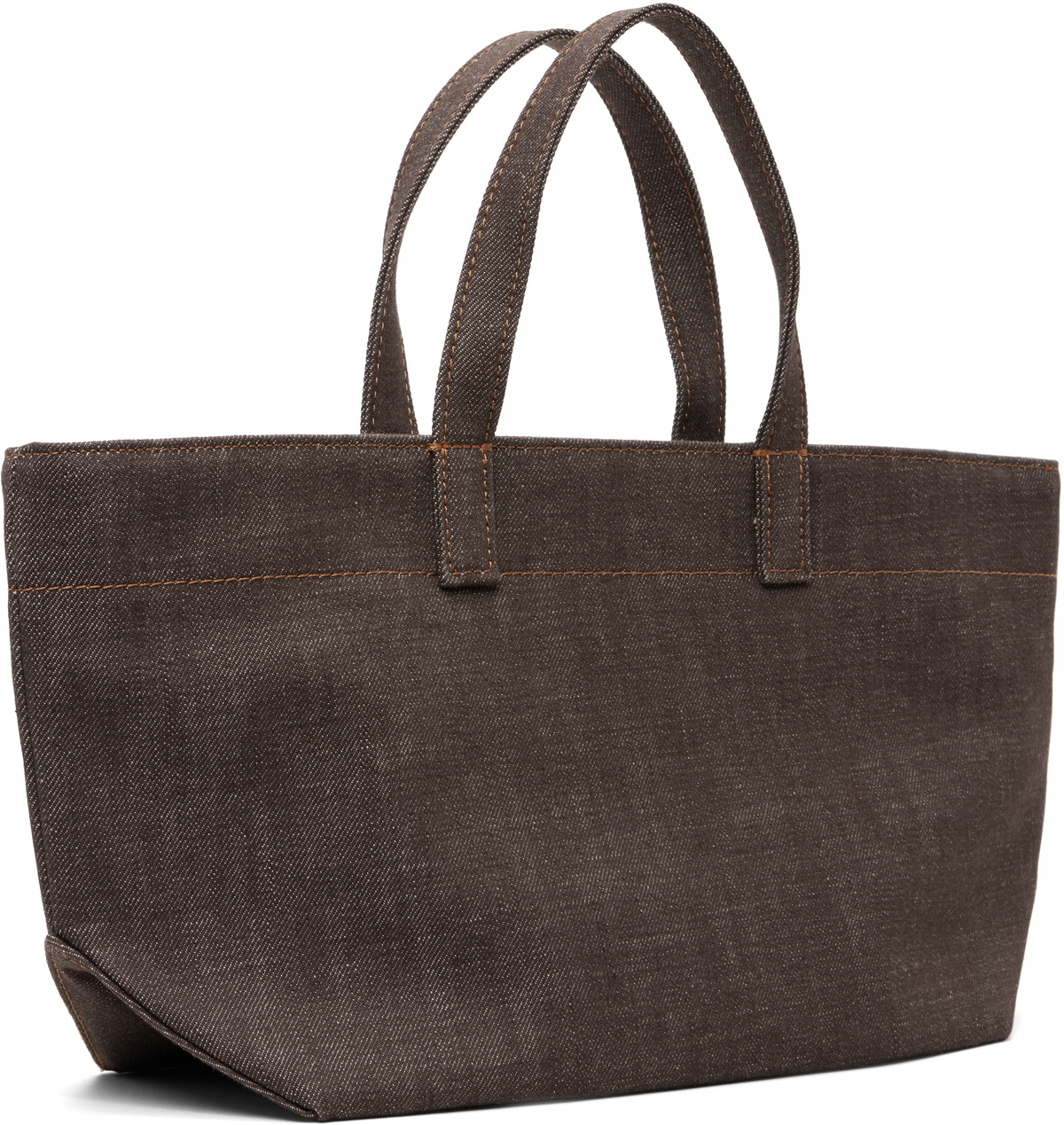 A.P.C. Brown 'Le Drummer' Toile Small Tote