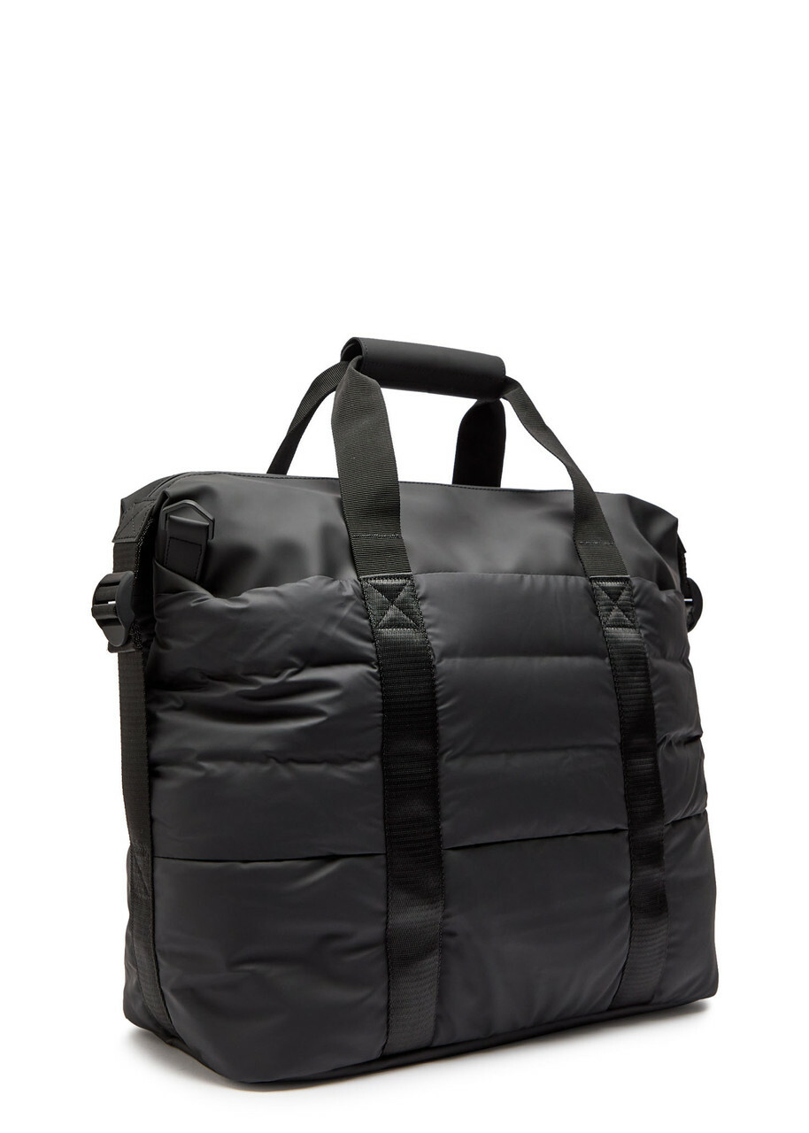 Rains Puffer Weekend Quilted Rubberised Holdall - Black - One Size
