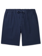 NN07 - Sebastian Cotton-Blend Seersucker Drawstring Shorts - Blue