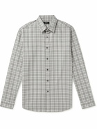 Theory - Irving Checked Cotton Shirt - Gray