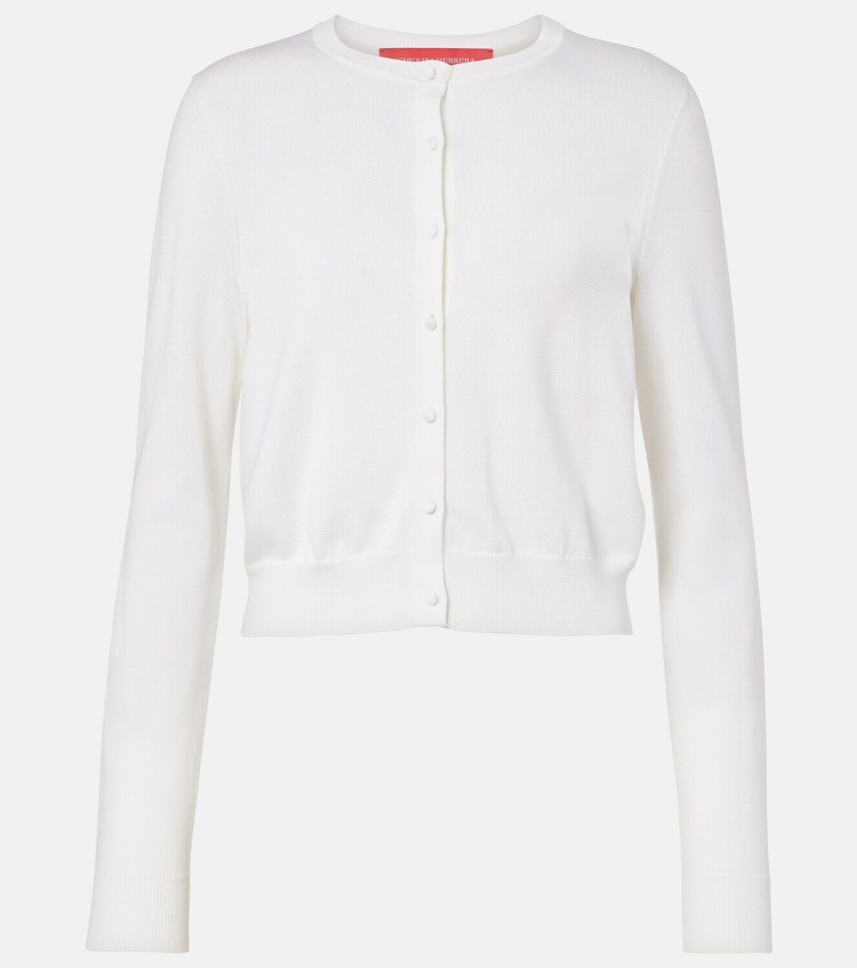 Carolina Herrera Cropped silk and cotton cardigan