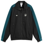 END. x adidas Track Top in Black/Real Teal