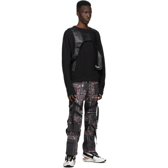 ROGIC Black and Red Paisley Cargo Pants