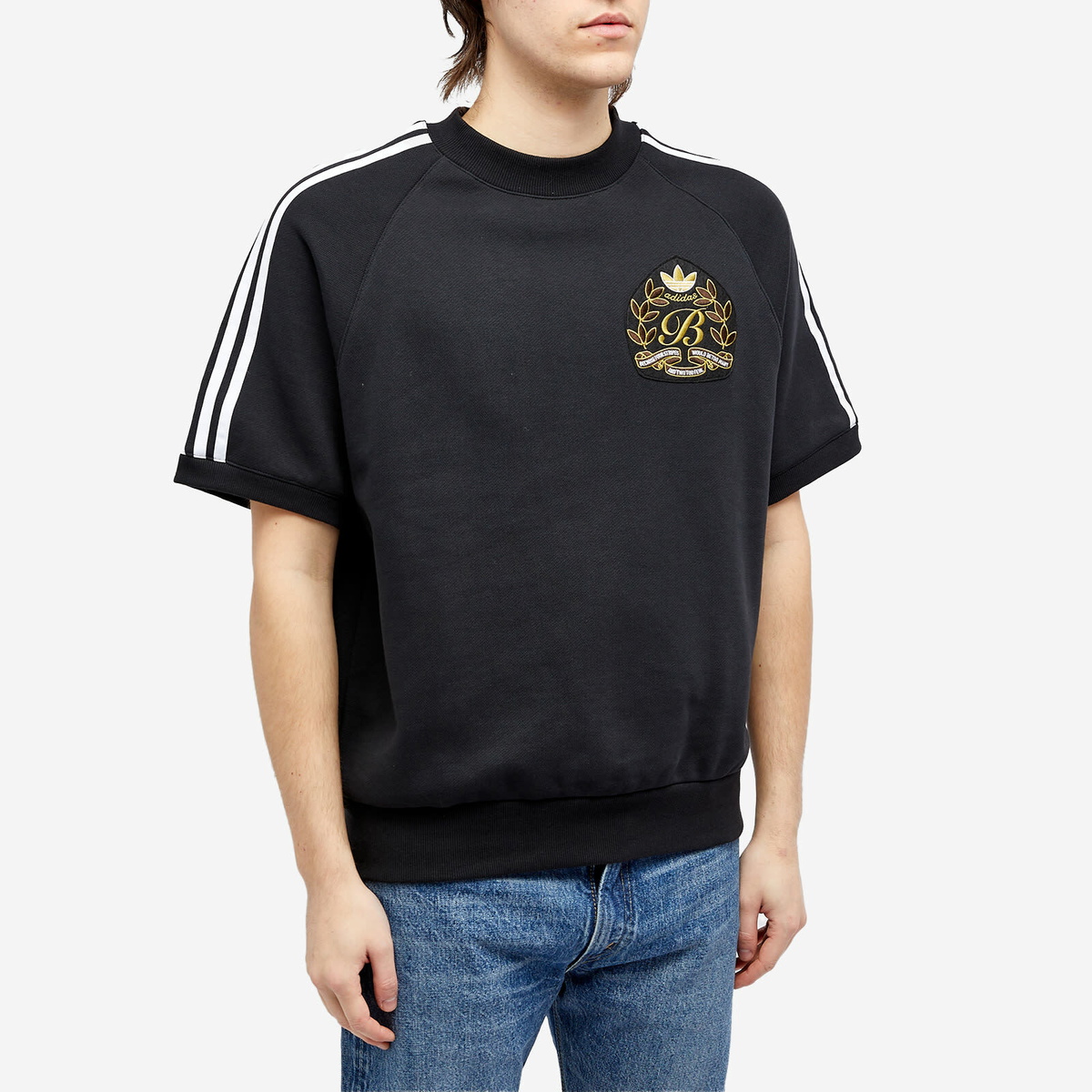 Adidas Men s x Blondey T Shirt in Black White adidas