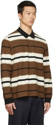 Burberry Brown Striped Polo