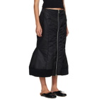 Simone Rocha Black Padded Sculpt Bomber Midi Skirt