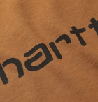 Carhartt WIP - Logo-Print Cotton-Jersey T-shirt - Brown