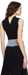 Victoria Beckham Black Scallop Trim Camisole