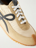 LOEWE - Flow Runner 2.0 Suede-Trimmed Shell Sneakers - Neutrals