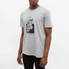 Alexander McQueen Men's Double Skull Logo T-Shirt in Pale Grey/Black