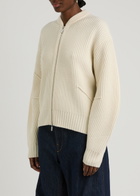 Helmut Lang Apex Ribbed Wool-blend Jumper Ivory