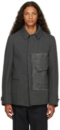 Maison Margiela Grey Wool Twill Kaban Jacket