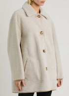 Arma Elina Reversible Shearling and Leather Jacket Ecru