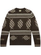 De Bonne Facture - Wool-Jacquard Sweater - Brown