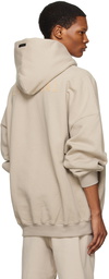 Fear of God Taupe Flocked Hoodie