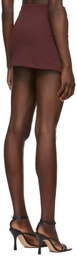 Louisa Ballou Burgundy Double Ring Mini Skirt