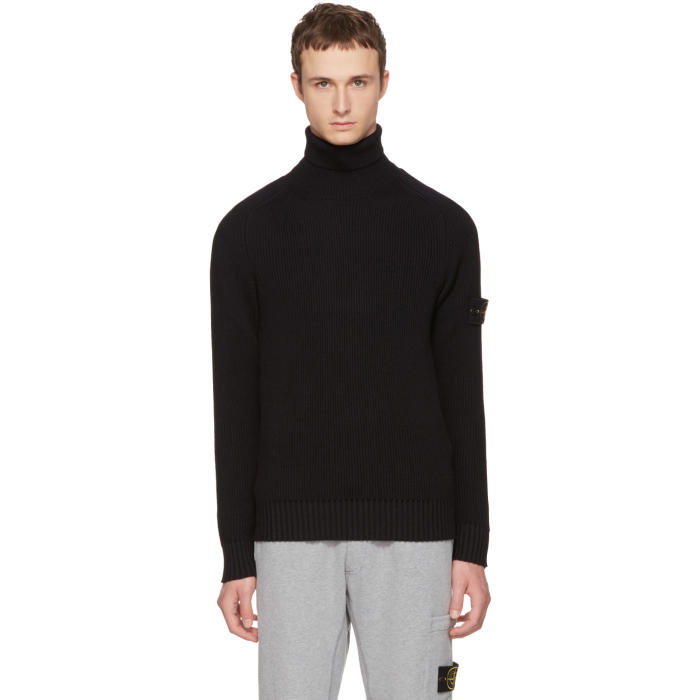 Photo: Stone Island Black Logo Turtleneck 