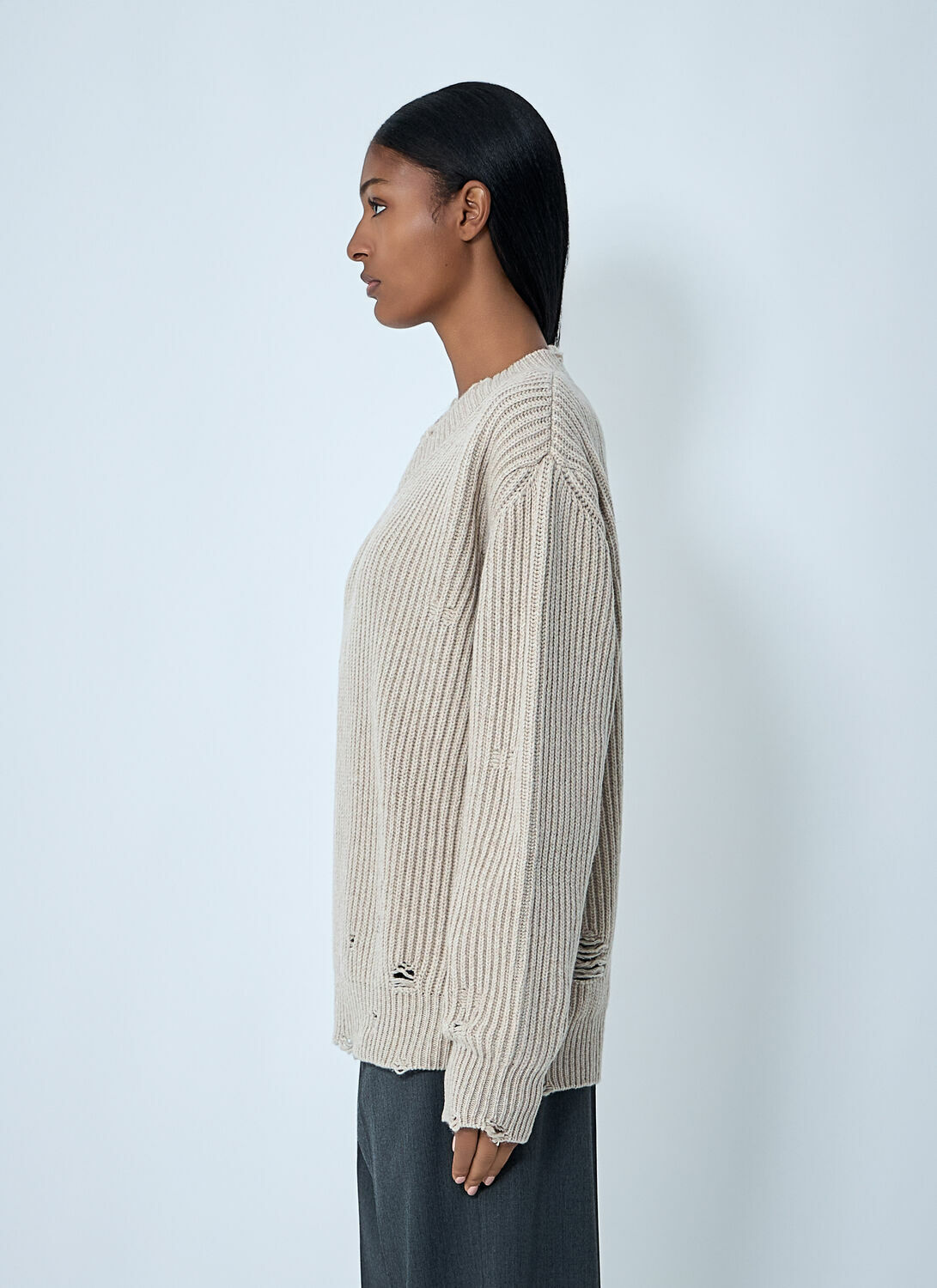 MM6 Maison Margiela Distressed Sweater