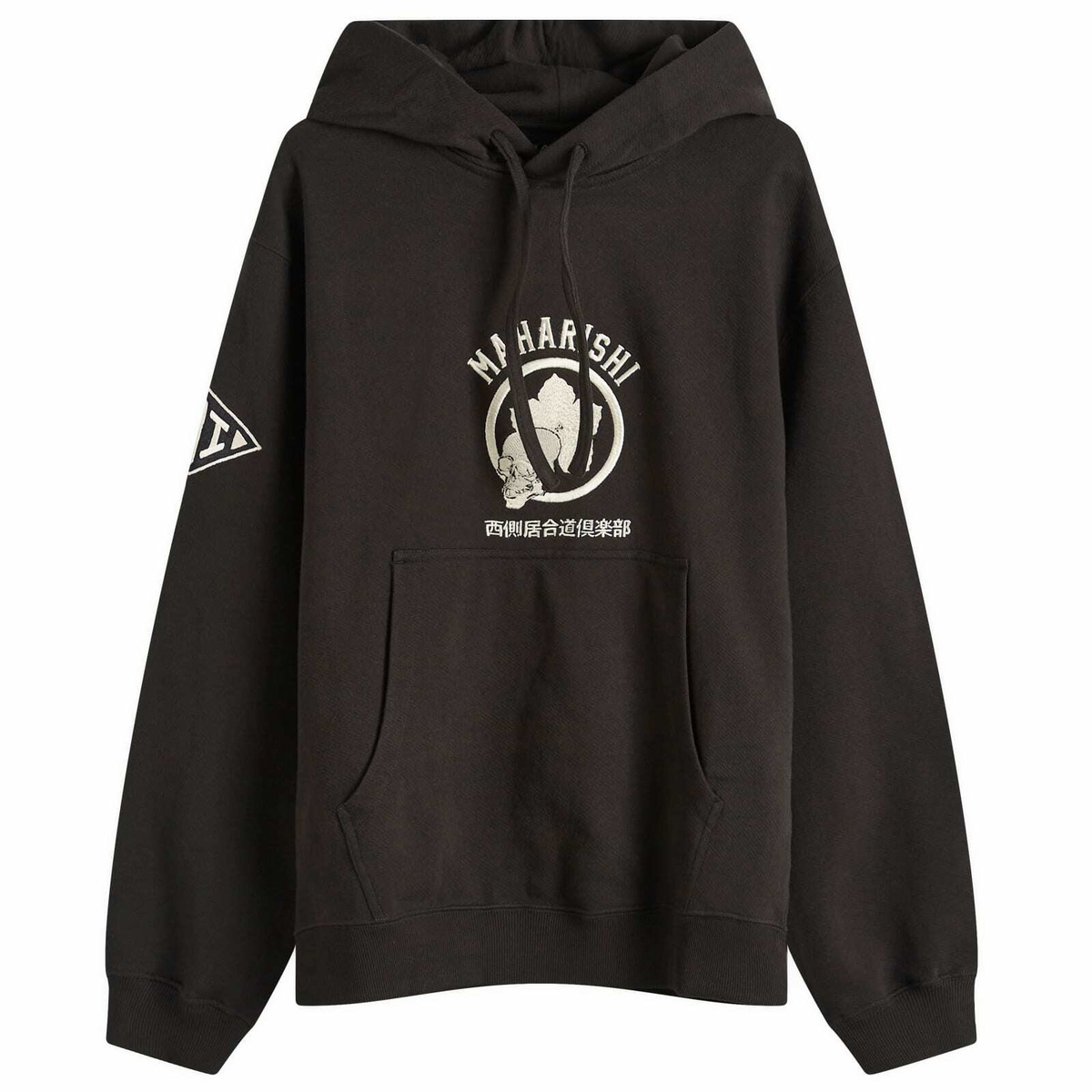 Maharishi Men's 30th Anniversary Dragon Embroided Hoodie in Black