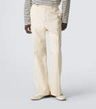 Wales Bonner Alto satin-trimmed flared pants