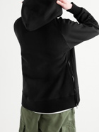 A.P.C. - Sacai Taiyo Zip-Detailed Logo-Print Loopback Cotton-Jersey Hoodie - Black - XL