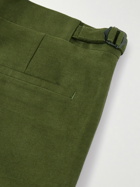 Richard James - Tapered Cotton-Moleskin Trousers - Green