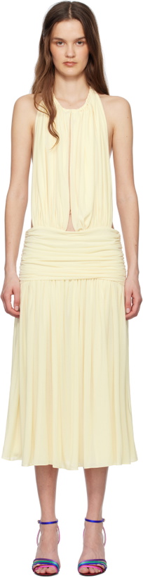 Photo: Mirror Palais Off-White 'La Piscine' Lady Length Midi Dress