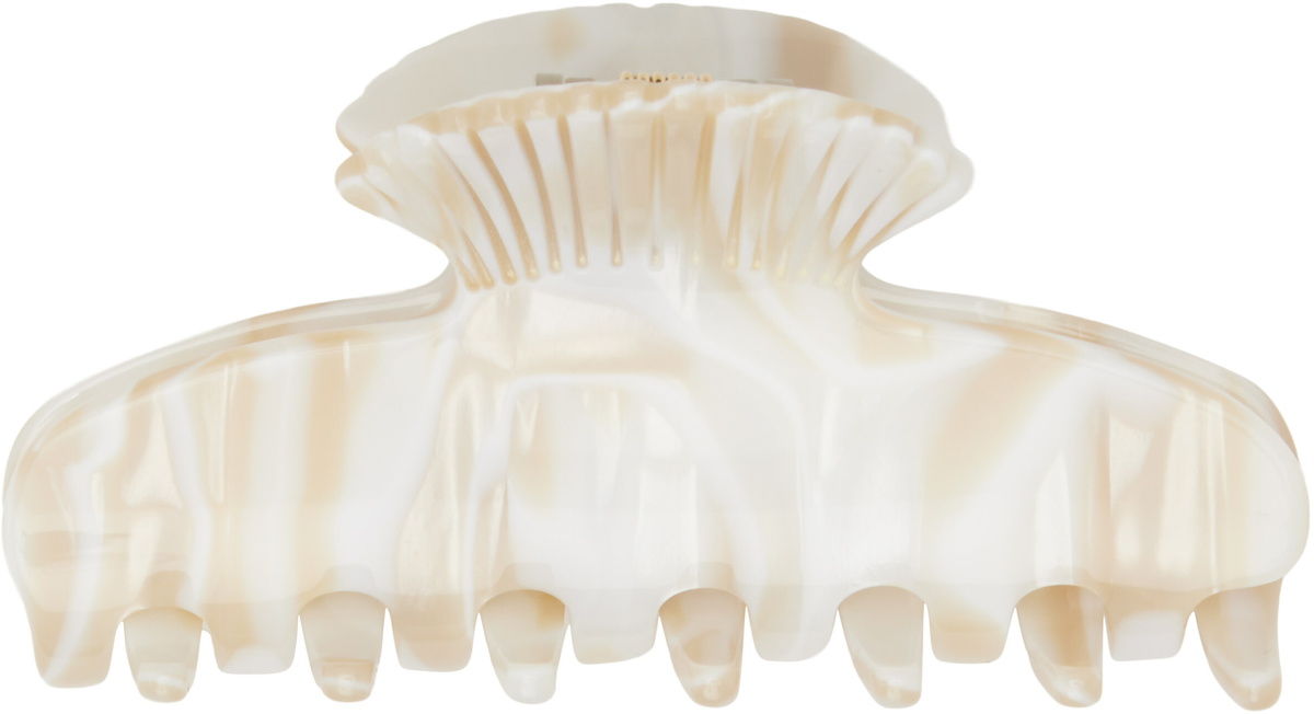 Sophie Buhai Off-White Small Fan Shell Claw Clip