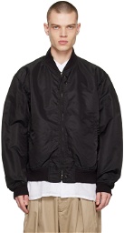 Engineered Garments Black Rib Trim Bomber Jacket