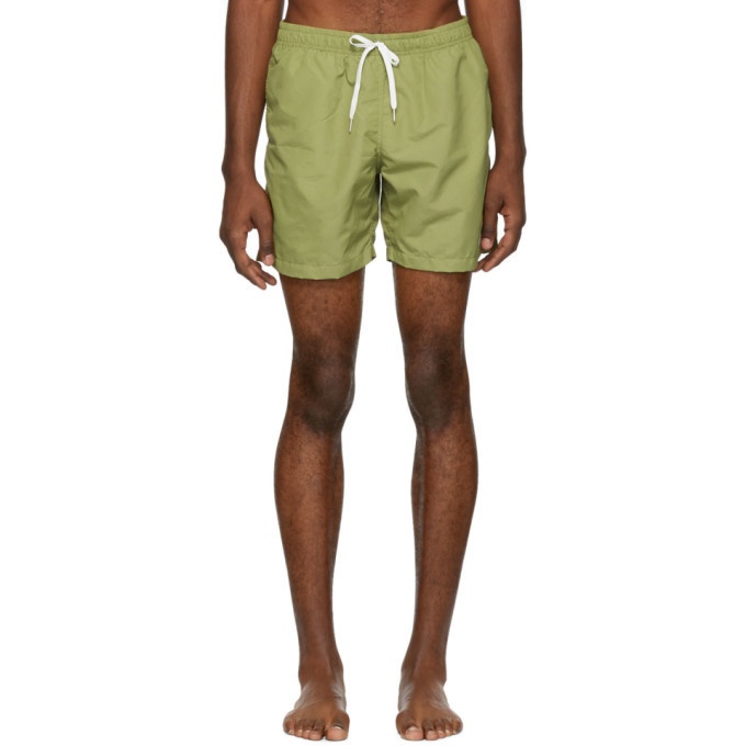 Photo: Bather Green Solid Swim Shorts