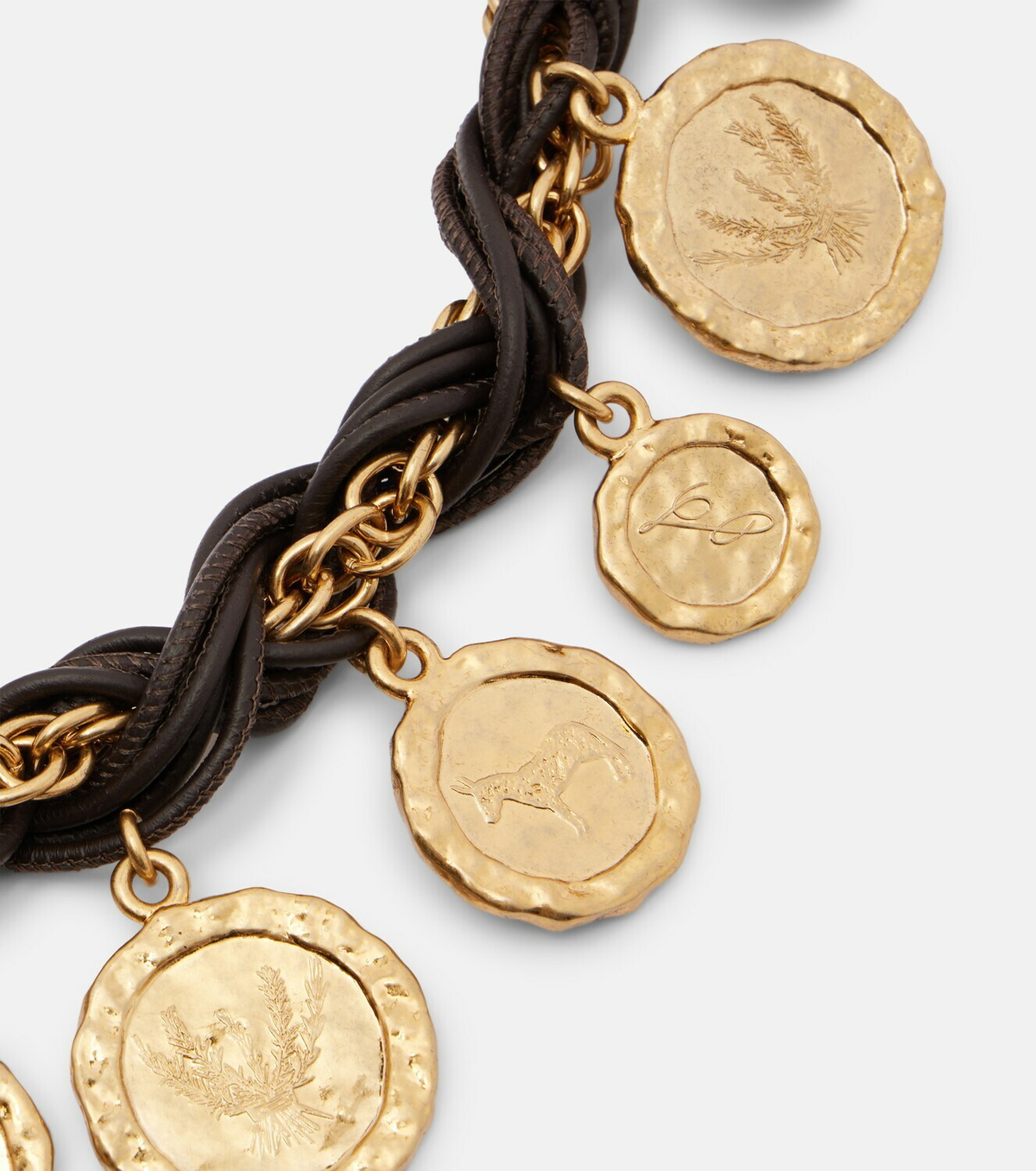 Jacquemus Pièces leather charm necklace