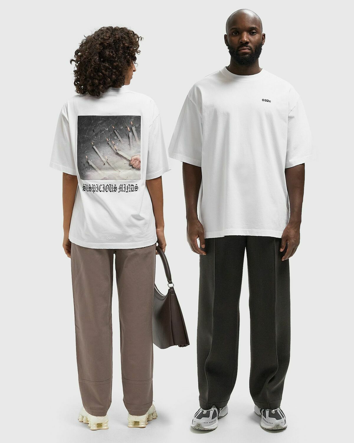 032c CANDLE DINNER T-SHIRT White Mens Shortsleefe