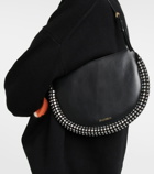 JW Anderson - Bumper leather and crystal-embellished shoulder bag