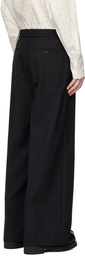 MM6 Maison Margiela Black Wide-Leg Trousers